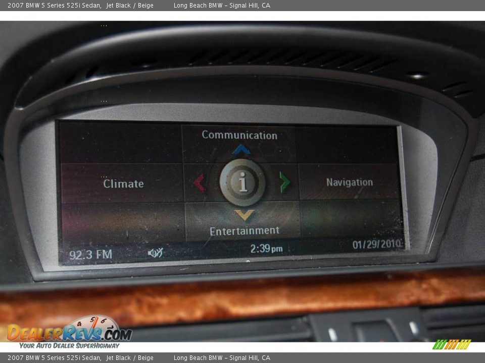 2007 BMW 5 Series 525i Sedan Jet Black / Beige Photo #34