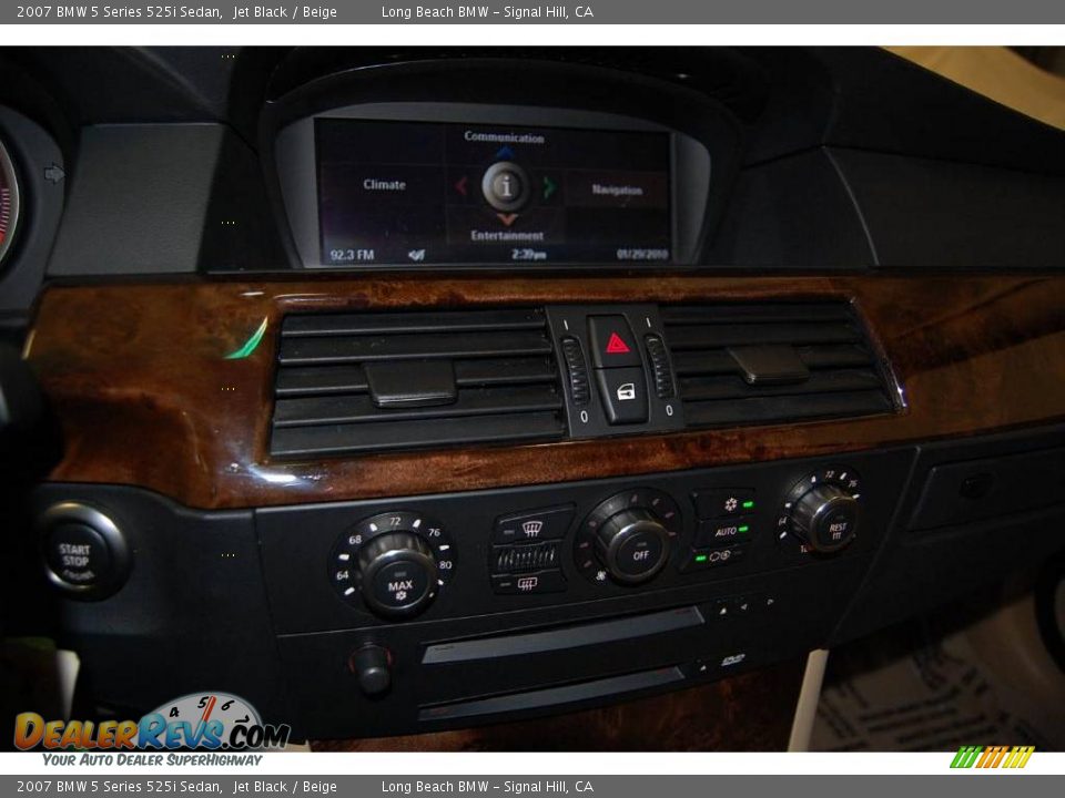 2007 BMW 5 Series 525i Sedan Jet Black / Beige Photo #35