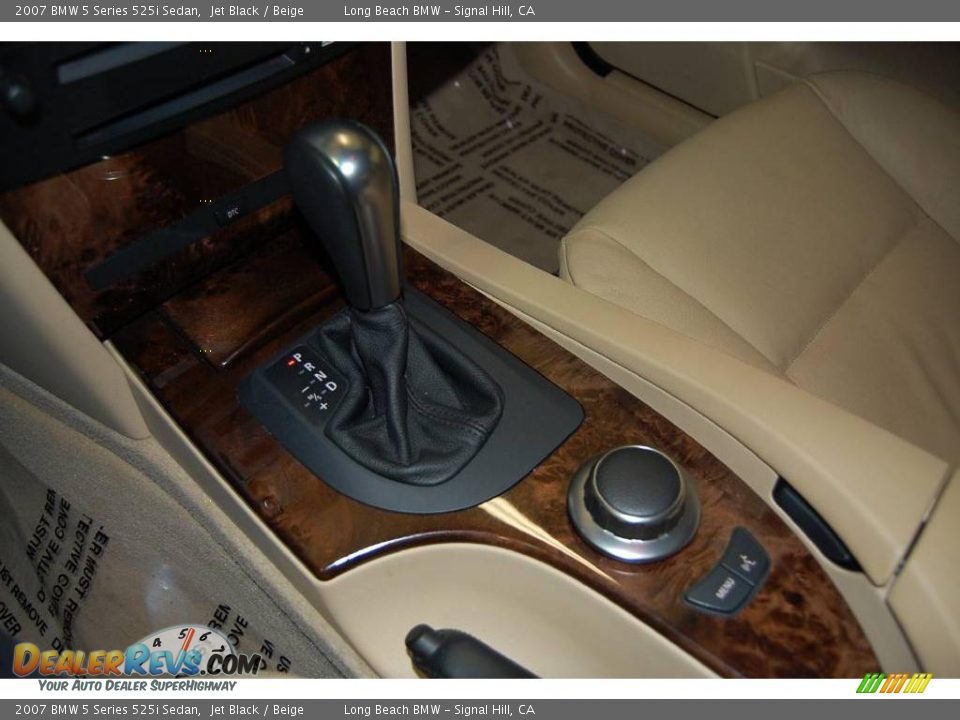2007 BMW 5 Series 525i Sedan Jet Black / Beige Photo #36