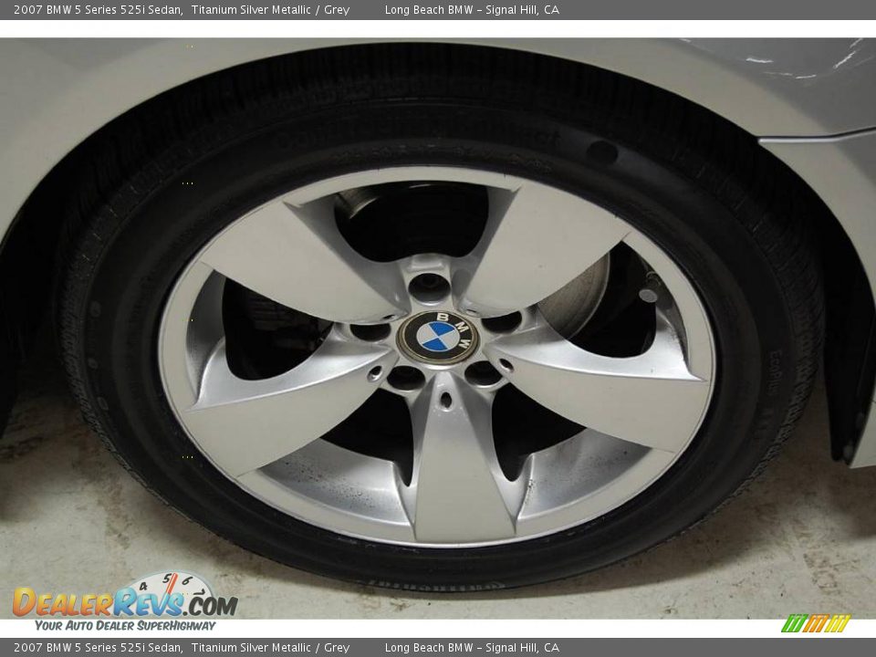 2007 BMW 5 Series 525i Sedan Titanium Silver Metallic / Grey Photo #3