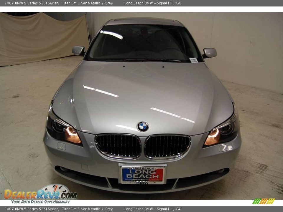 2007 BMW 5 Series 525i Sedan Titanium Silver Metallic / Grey Photo #5