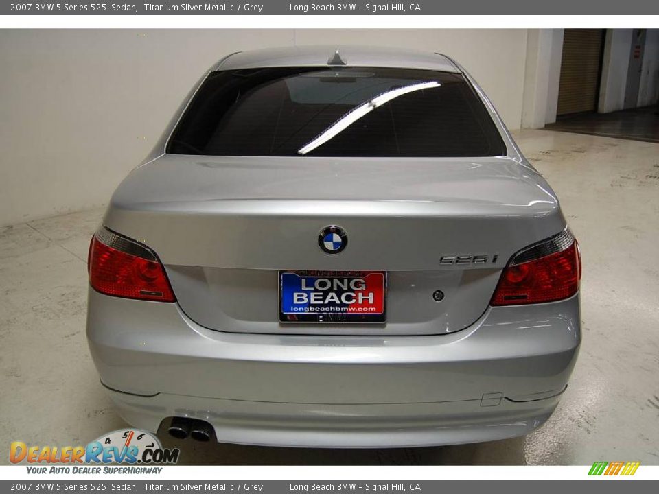 2007 BMW 5 Series 525i Sedan Titanium Silver Metallic / Grey Photo #6