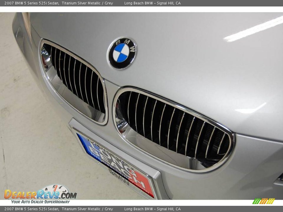 2007 BMW 5 Series 525i Sedan Titanium Silver Metallic / Grey Photo #16