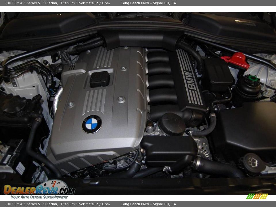 2007 BMW 5 Series 525i Sedan Titanium Silver Metallic / Grey Photo #19
