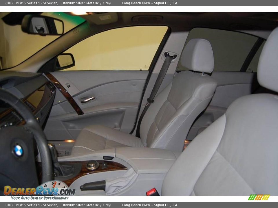 2007 BMW 5 Series 525i Sedan Titanium Silver Metallic / Grey Photo #21
