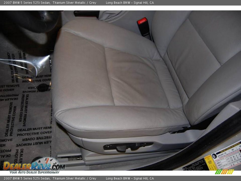 2007 BMW 5 Series 525i Sedan Titanium Silver Metallic / Grey Photo #23