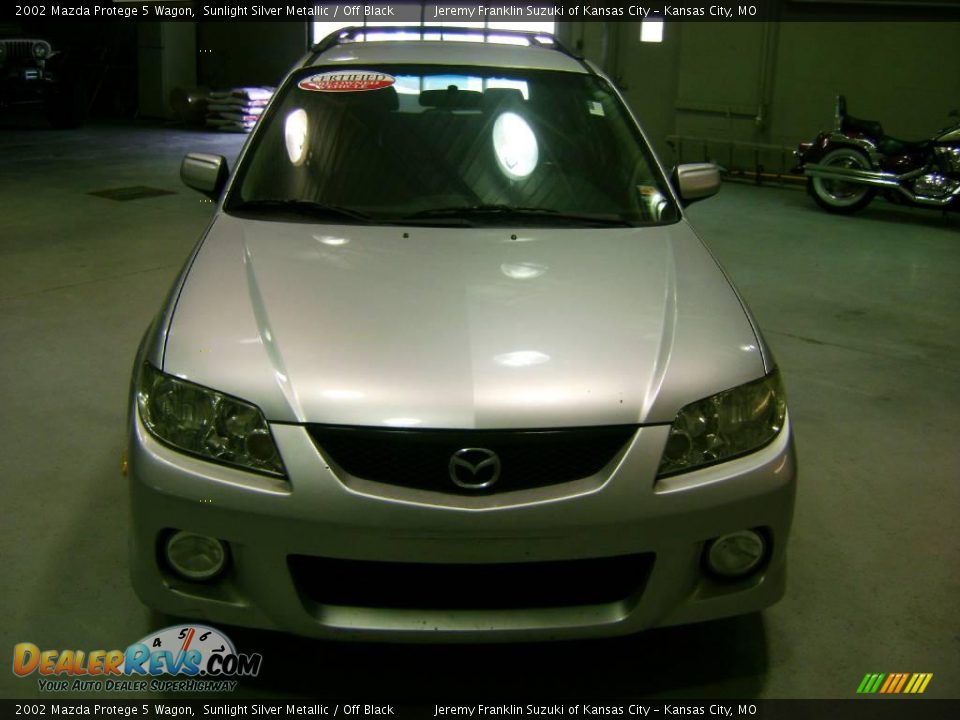 2002 Mazda Protege 5 Wagon Sunlight Silver Metallic / Off Black Photo #2