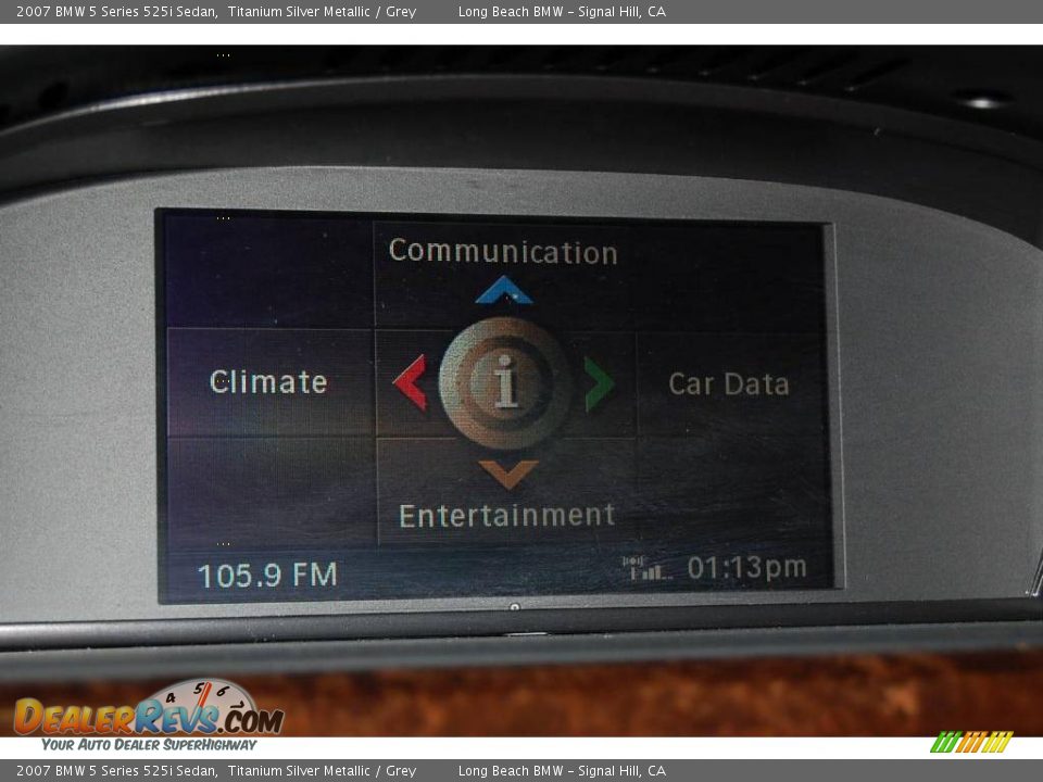 2007 BMW 5 Series 525i Sedan Titanium Silver Metallic / Grey Photo #35