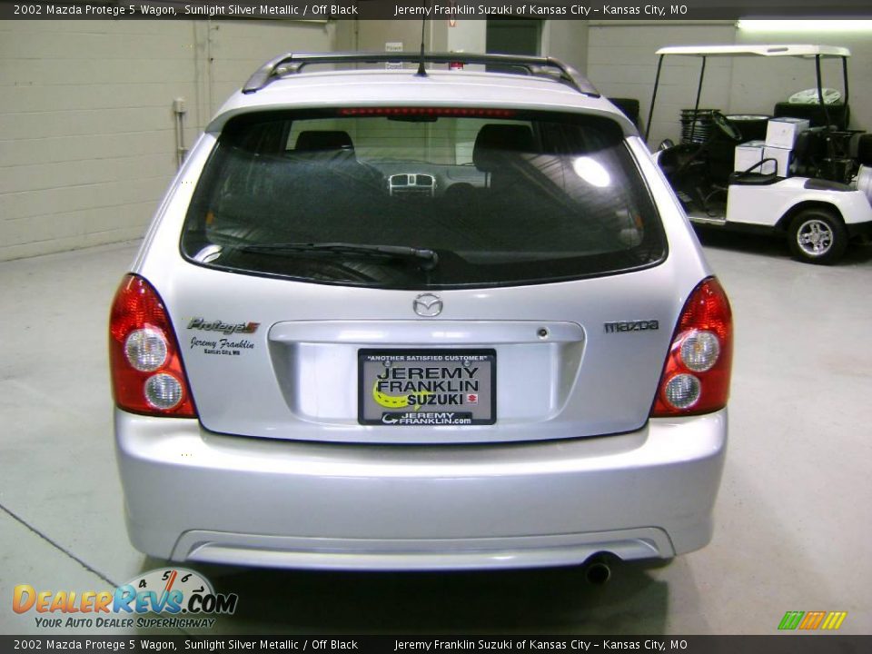 2002 Mazda Protege 5 Wagon Sunlight Silver Metallic / Off Black Photo #5