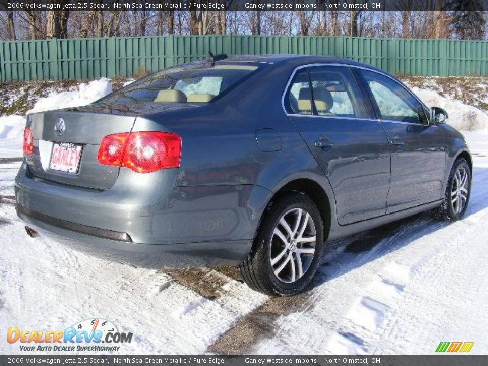 2006 Volkswagen Jetta 2.5 Sedan North Sea Green Metallic / Pure Beige Photo #5
