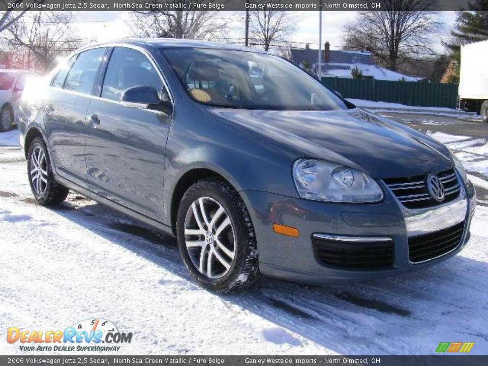 2006 Volkswagen Jetta 2.5 Sedan North Sea Green Metallic / Pure Beige Photo #7