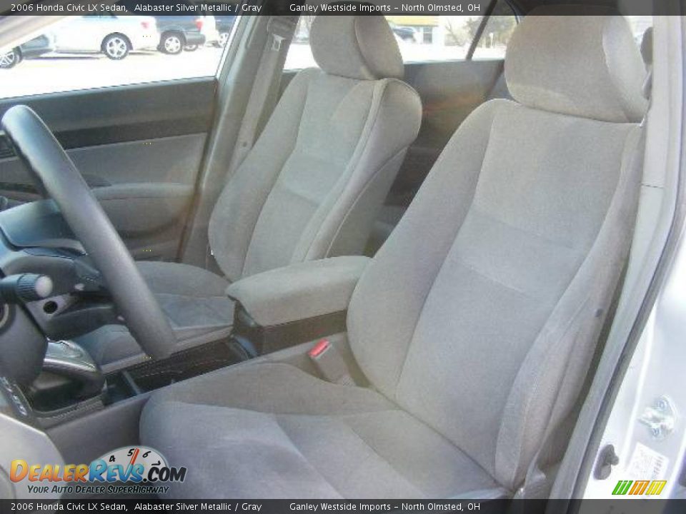 2006 Honda Civic LX Sedan Alabaster Silver Metallic / Gray Photo #9