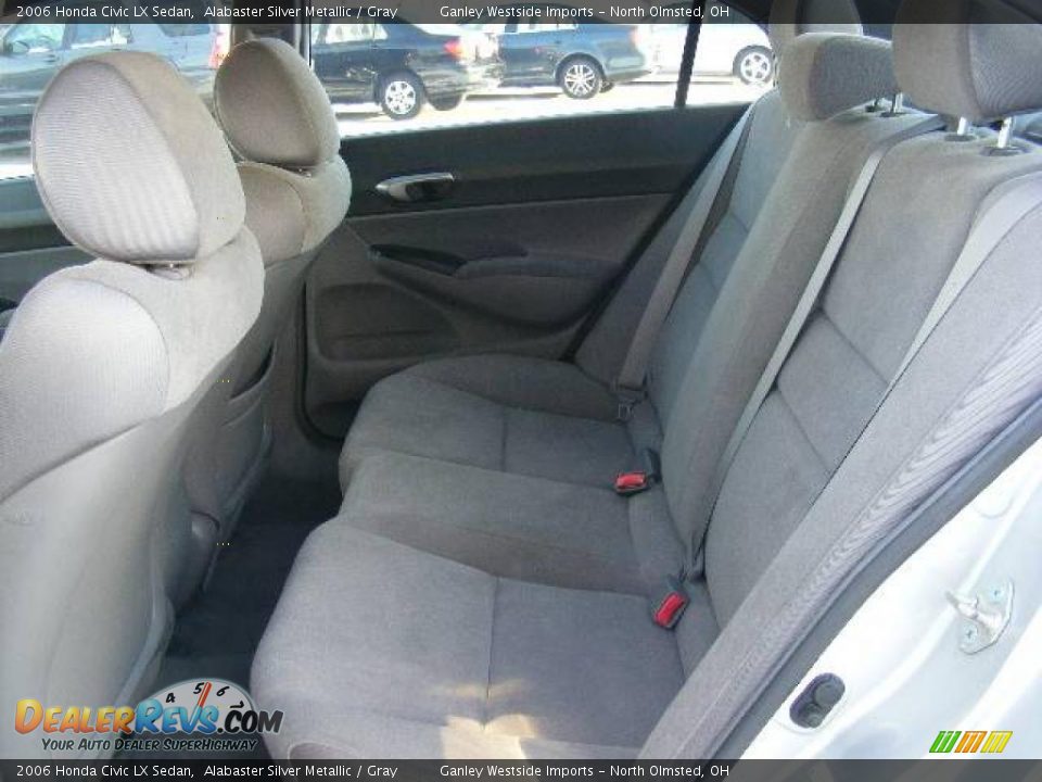 2006 Honda Civic LX Sedan Alabaster Silver Metallic / Gray Photo #11