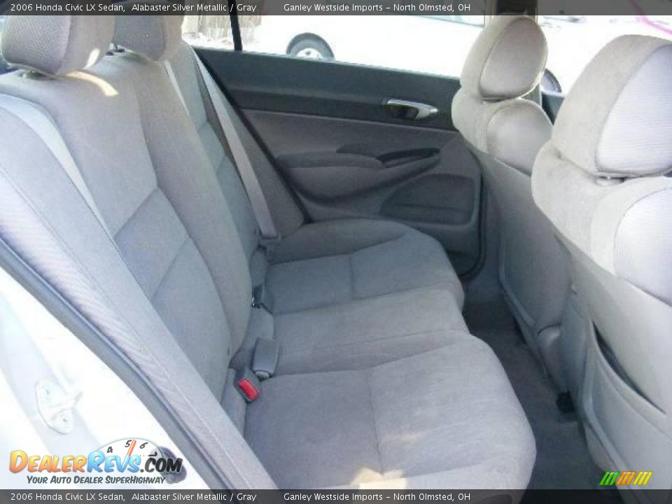 2006 Honda Civic LX Sedan Alabaster Silver Metallic / Gray Photo #12