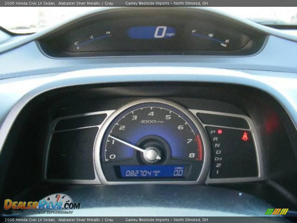2006 Honda Civic LX Sedan Alabaster Silver Metallic / Gray Photo #16