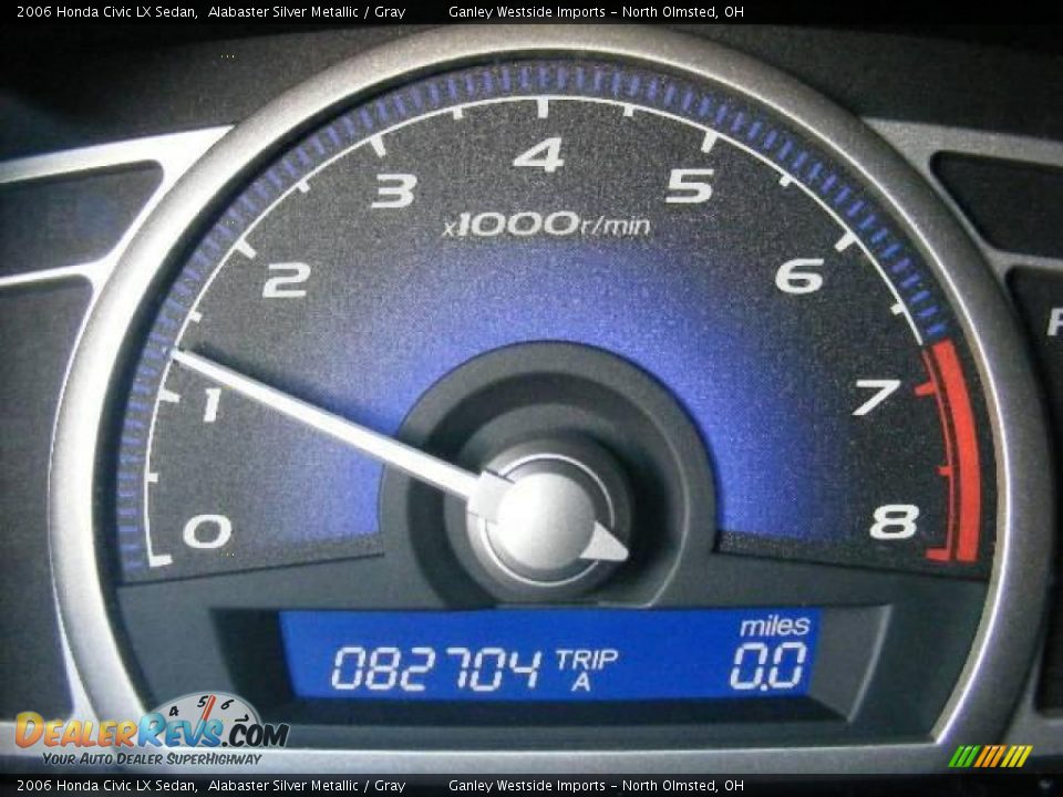 2006 Honda Civic LX Sedan Alabaster Silver Metallic / Gray Photo #17