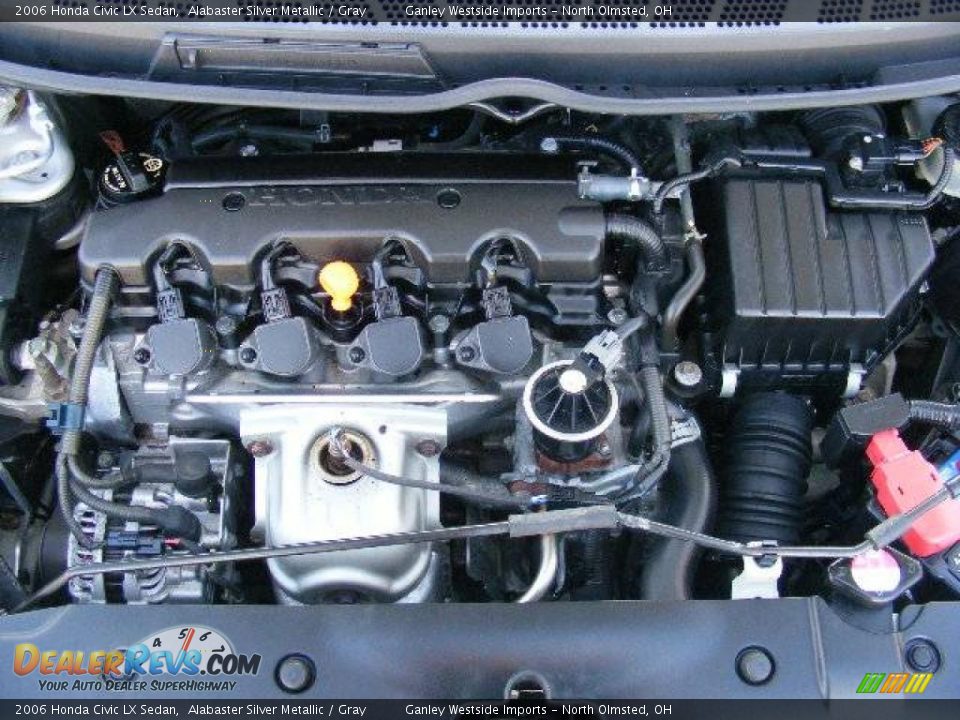 2006 Honda Civic LX Sedan Alabaster Silver Metallic / Gray Photo #22