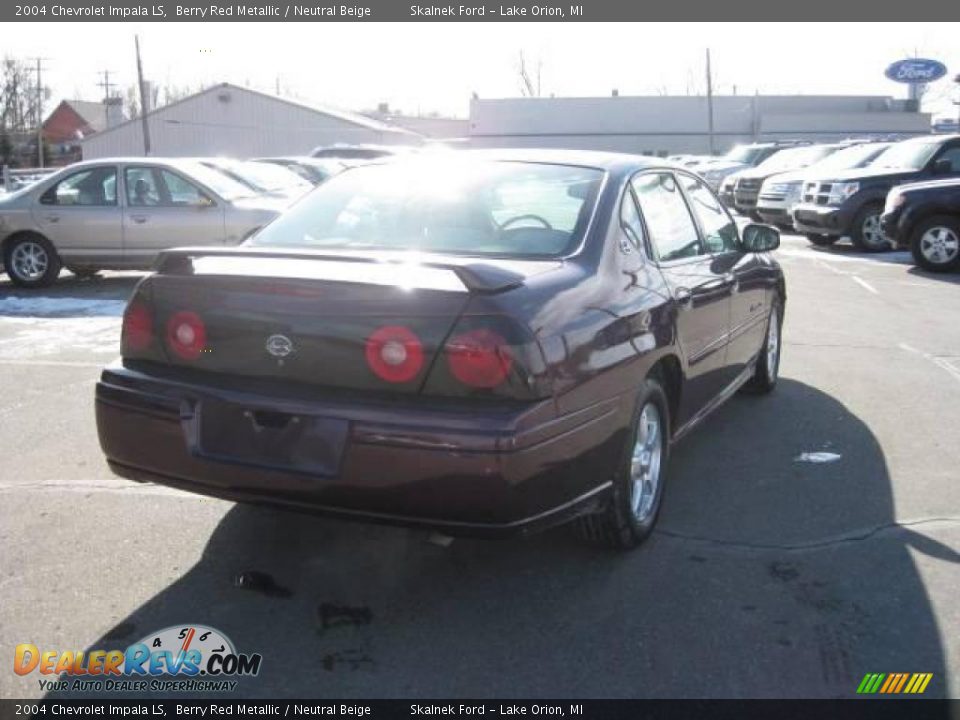 2004 Chevrolet Impala LS Berry Red Metallic / Neutral Beige Photo #4