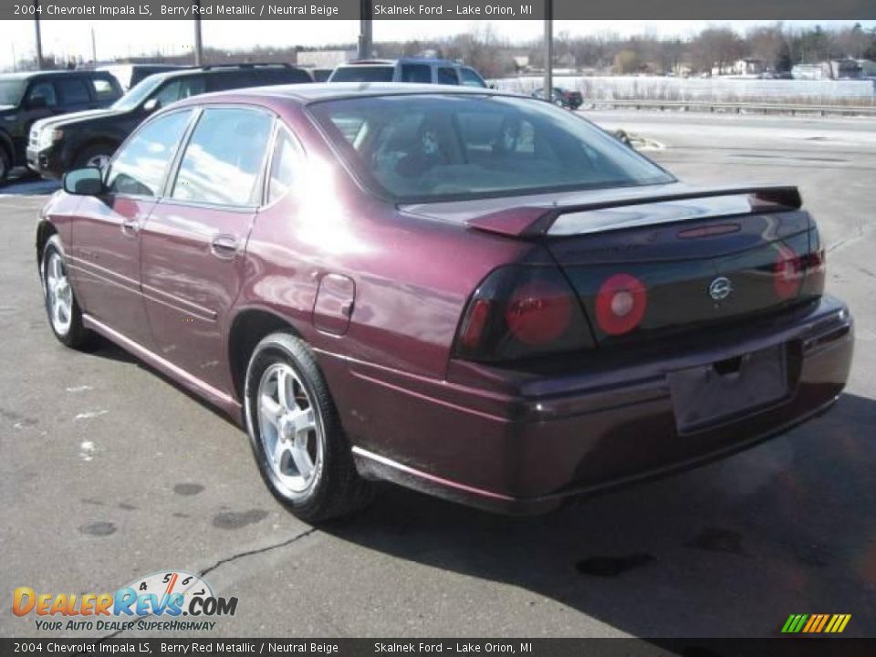 2004 Chevrolet Impala LS Berry Red Metallic / Neutral Beige Photo #6