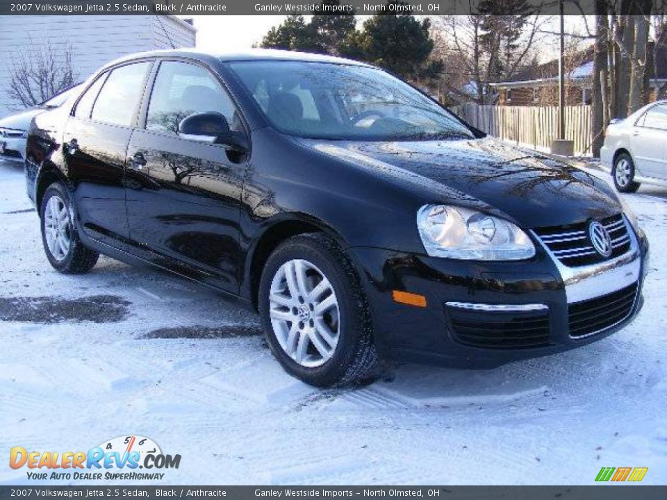 2007 Volkswagen Jetta 2.5 Sedan Black / Anthracite Photo #7