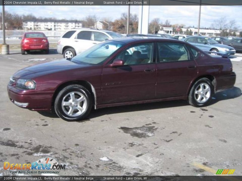 2004 Chevrolet Impala LS Berry Red Metallic / Neutral Beige Photo #9