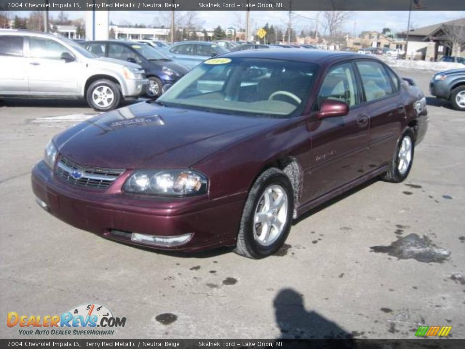 2004 Chevrolet Impala LS Berry Red Metallic / Neutral Beige Photo #10