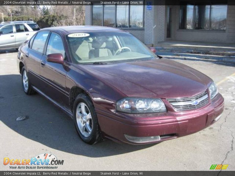 2004 Chevrolet Impala LS Berry Red Metallic / Neutral Beige Photo #12