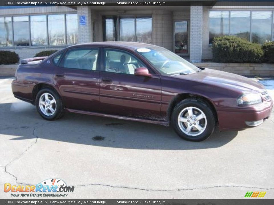2004 Chevrolet Impala LS Berry Red Metallic / Neutral Beige Photo #13