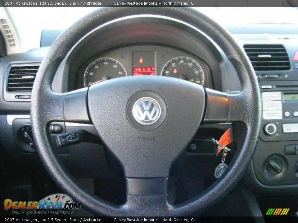 2007 Volkswagen Jetta 2.5 Sedan Black / Anthracite Photo #15
