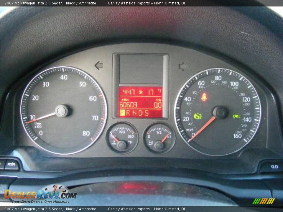 2007 Volkswagen Jetta 2.5 Sedan Black / Anthracite Photo #16