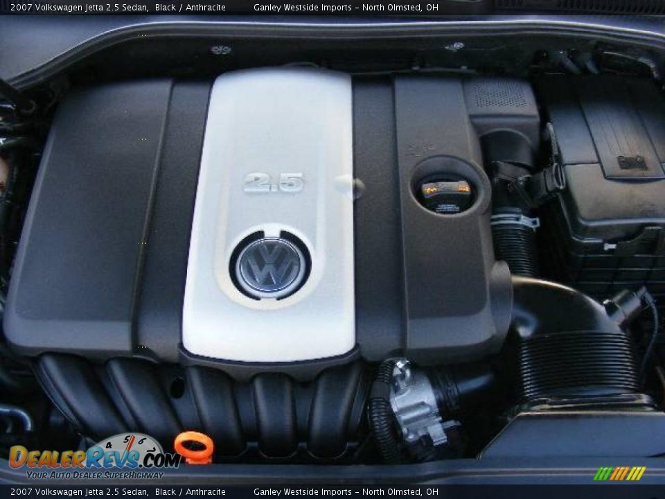 2007 Volkswagen Jetta 2.5 Sedan Black / Anthracite Photo #23