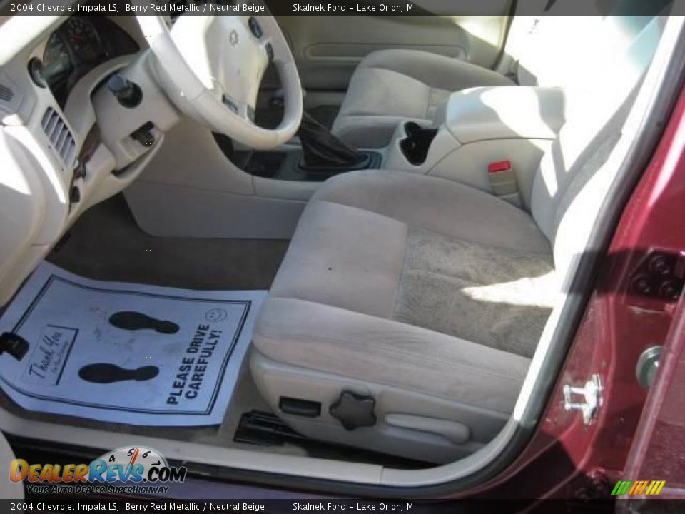 2004 Chevrolet Impala LS Berry Red Metallic / Neutral Beige Photo #22