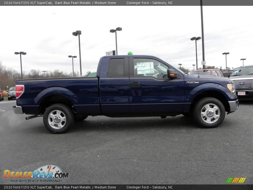 2010 Ford F150 XLT SuperCab Dark Blue Pearl Metallic / Medium Stone Photo #2