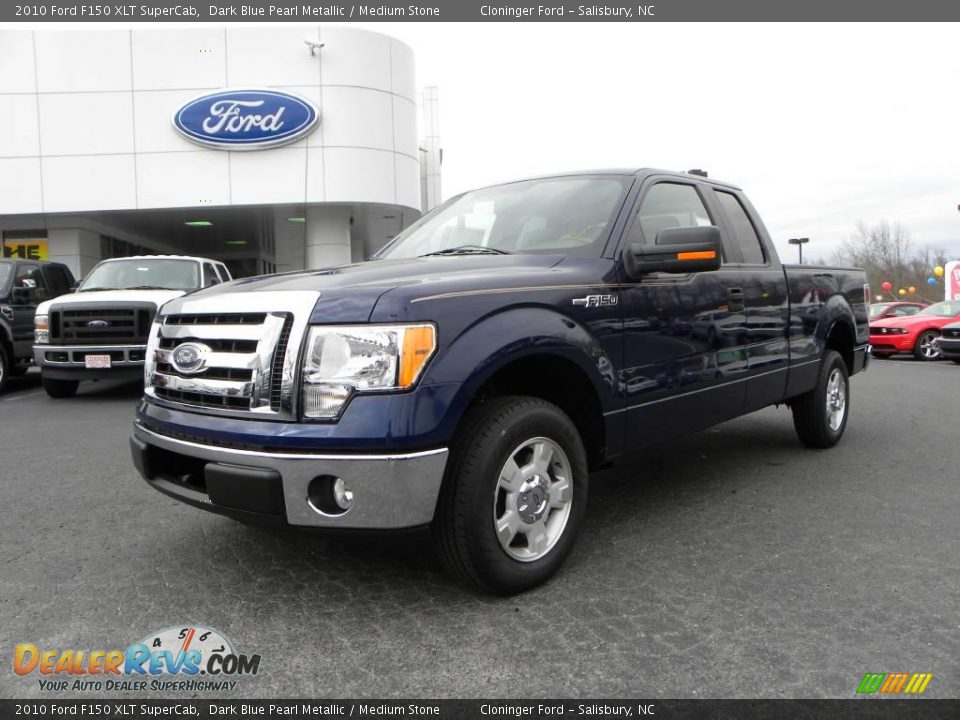 2010 Ford F150 XLT SuperCab Dark Blue Pearl Metallic / Medium Stone Photo #6