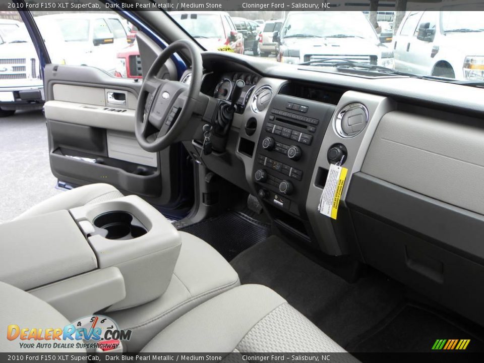 2010 Ford F150 XLT SuperCab Dark Blue Pearl Metallic / Medium Stone Photo #13