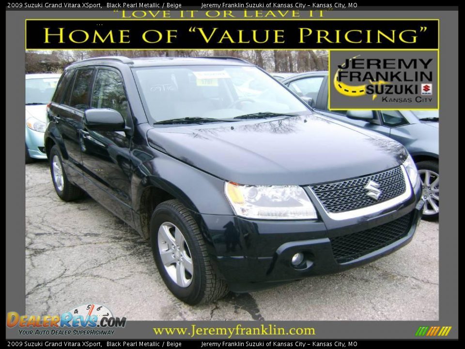 2009 Suzuki Grand Vitara XSport Black Pearl Metallic / Beige Photo #1