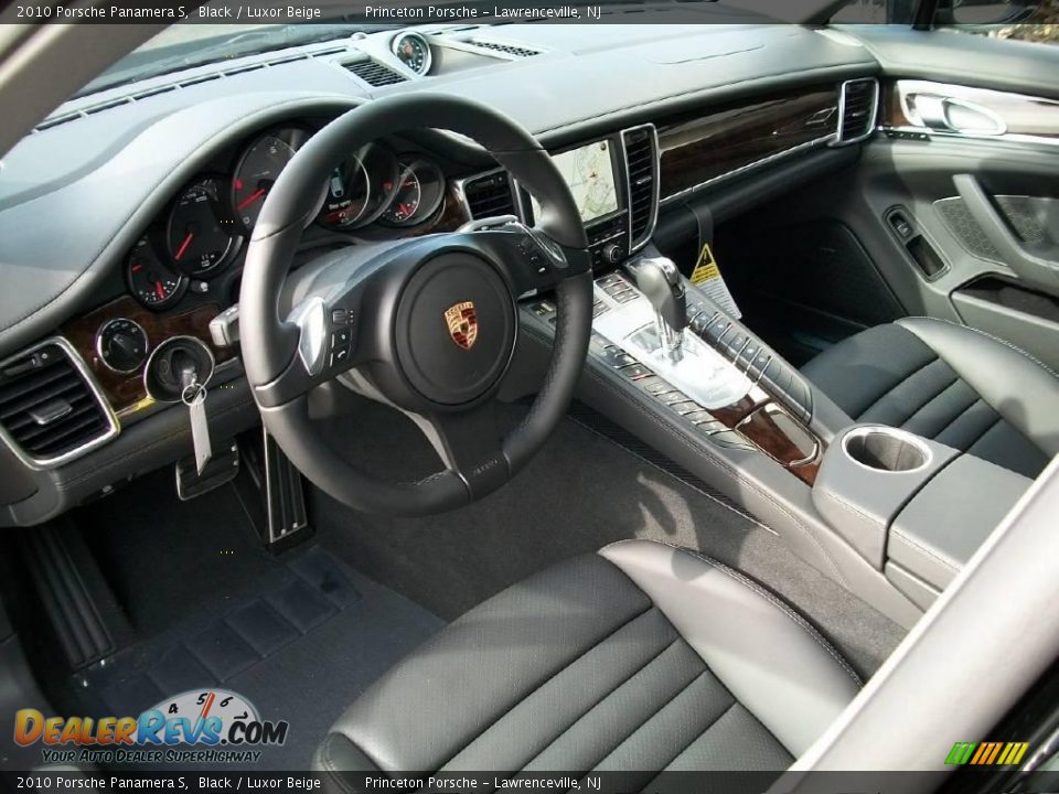 2010 Porsche Panamera S Black / Luxor Beige Photo #11