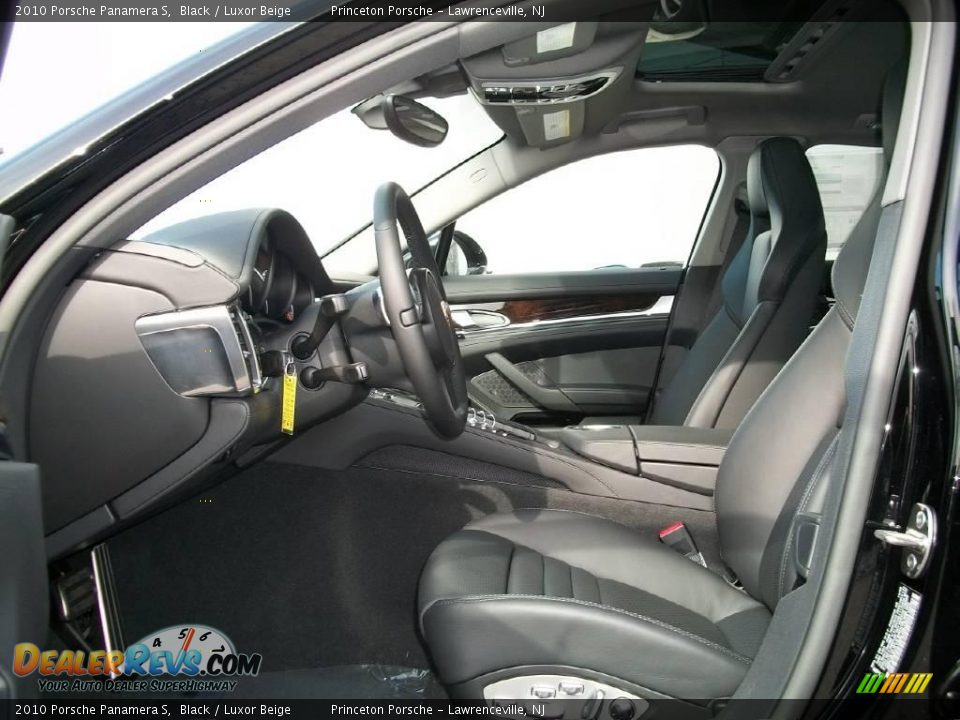 2010 Porsche Panamera S Black / Luxor Beige Photo #13
