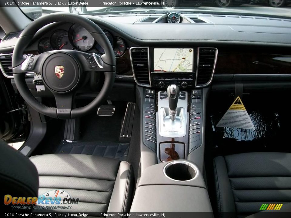 2010 Porsche Panamera S Black / Luxor Beige Photo #14