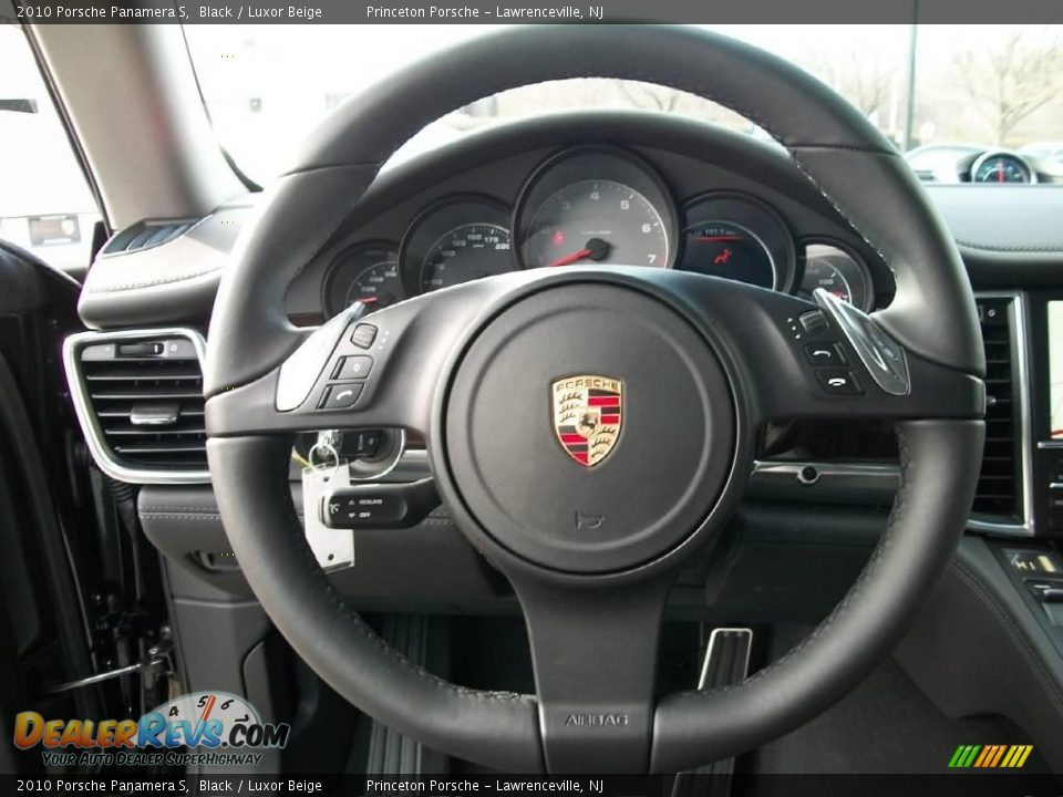 2010 Porsche Panamera S Black / Luxor Beige Photo #15