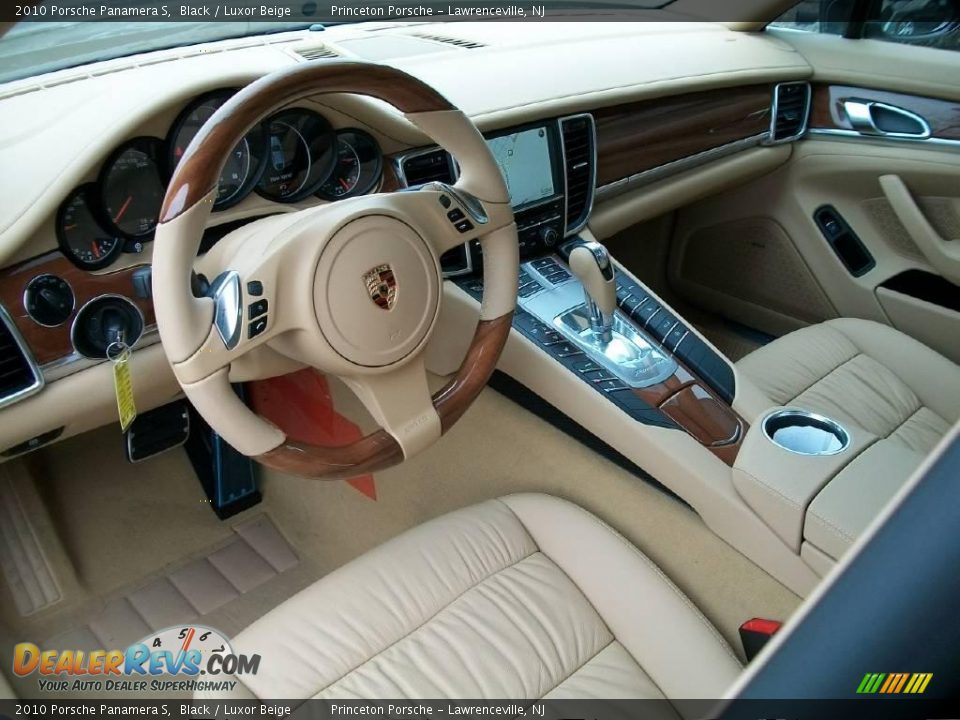 2010 Porsche Panamera S Black / Luxor Beige Photo #11
