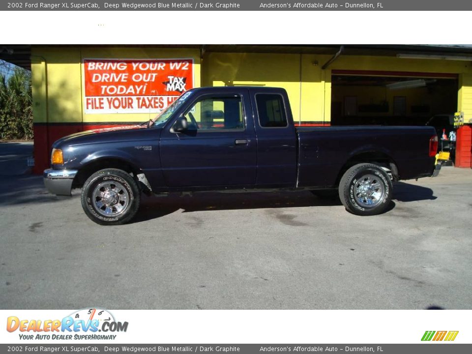 2002 Ford Ranger XL SuperCab Deep Wedgewood Blue Metallic / Dark Graphite Photo #2