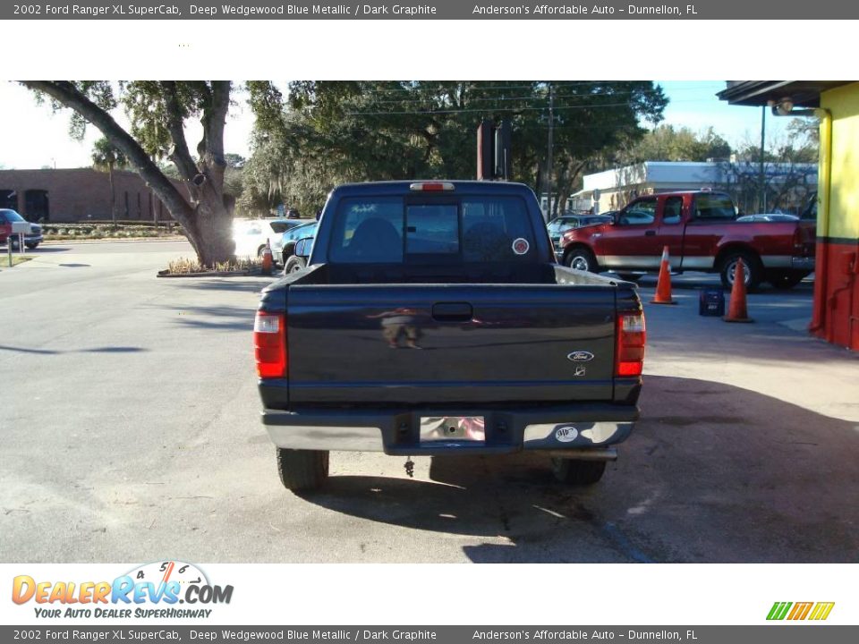 2002 Ford Ranger XL SuperCab Deep Wedgewood Blue Metallic / Dark Graphite Photo #4