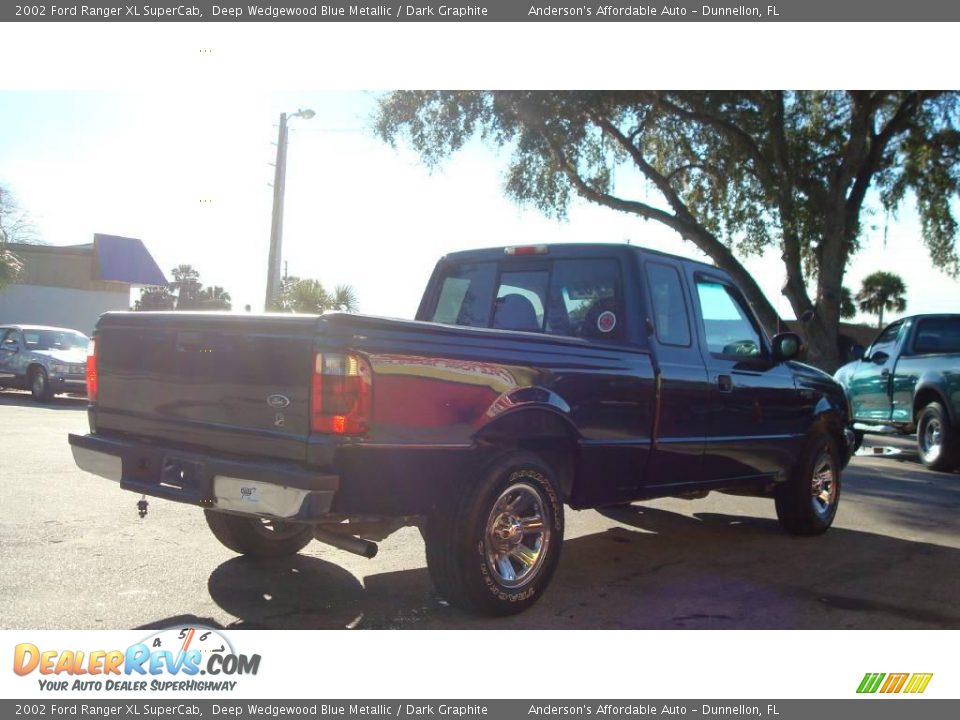 2002 Ford Ranger XL SuperCab Deep Wedgewood Blue Metallic / Dark Graphite Photo #5