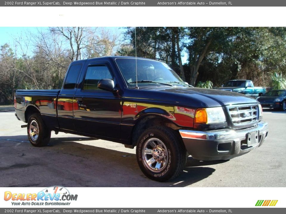 2002 Ford Ranger XL SuperCab Deep Wedgewood Blue Metallic / Dark Graphite Photo #6