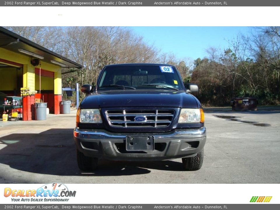 2002 Ford Ranger XL SuperCab Deep Wedgewood Blue Metallic / Dark Graphite Photo #7