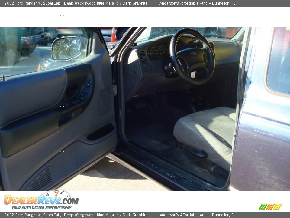 2002 Ford Ranger XL SuperCab Deep Wedgewood Blue Metallic / Dark Graphite Photo #8