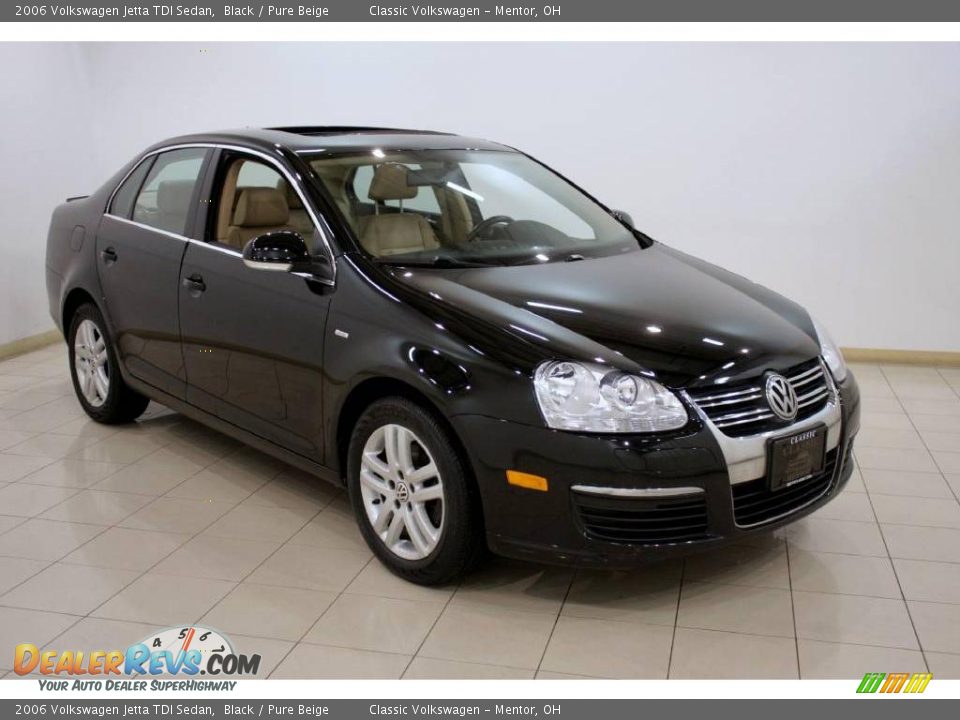 2006 Volkswagen Jetta TDI Sedan Black / Pure Beige Photo #1