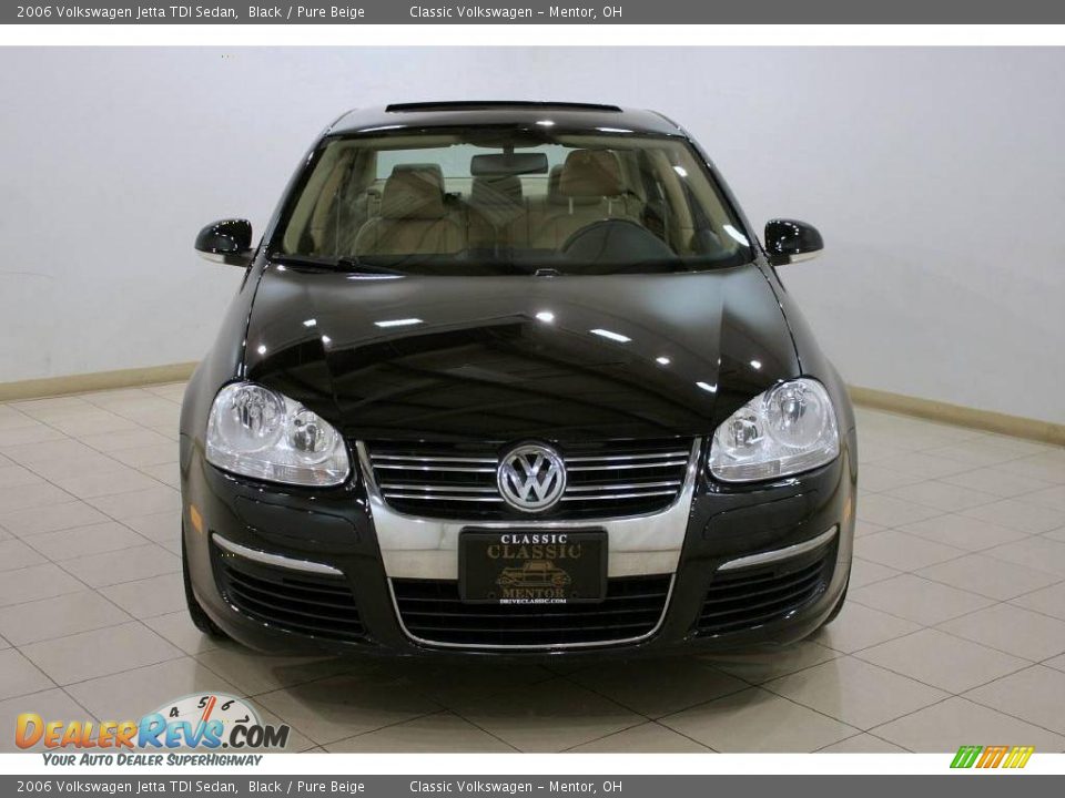 2006 Volkswagen Jetta TDI Sedan Black / Pure Beige Photo #2