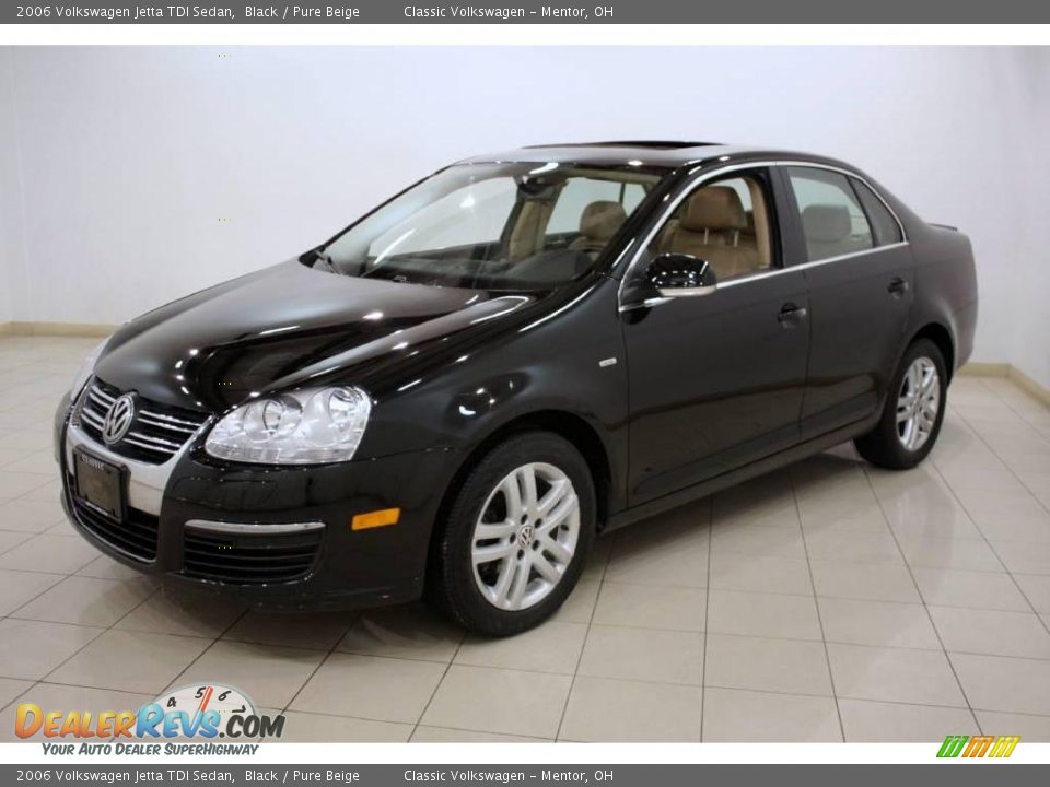 2006 Volkswagen Jetta TDI Sedan Black / Pure Beige Photo #3